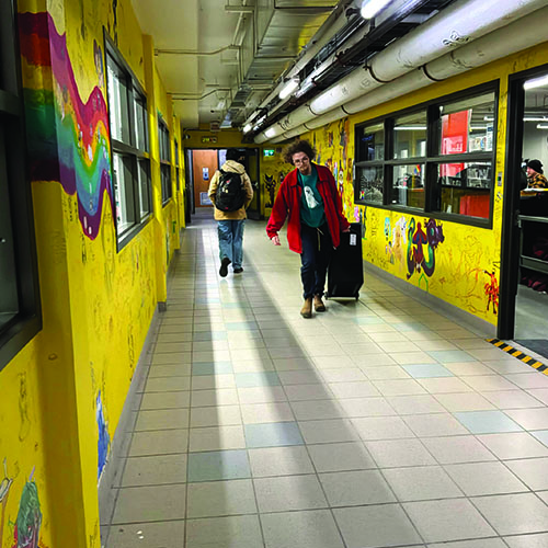 I have very fond memories of this hallway full of art which usually has a decent amount of foot traffic going through it.