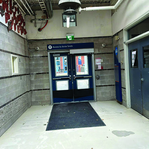 A sound I recorded in the AA hallway was the sound of a heater above the door going to the AS building which is something people don’t normally actively think about despite how loud it is.