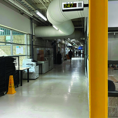Another interesting sound I recorded while listening was the quietness of the AA hallway aside from the sounds coming from the ventilation. Students talking to each other were easy to hear while walking by.
