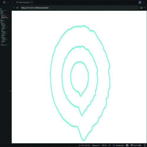 I changed the visuals of the visualizer drastically and added more layers because I was inspired by the rain in my audio to make it look like a water ripple.