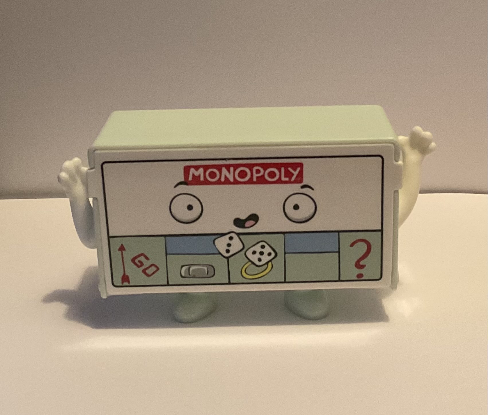 Front facing Monopoly Mcdonalds toy.