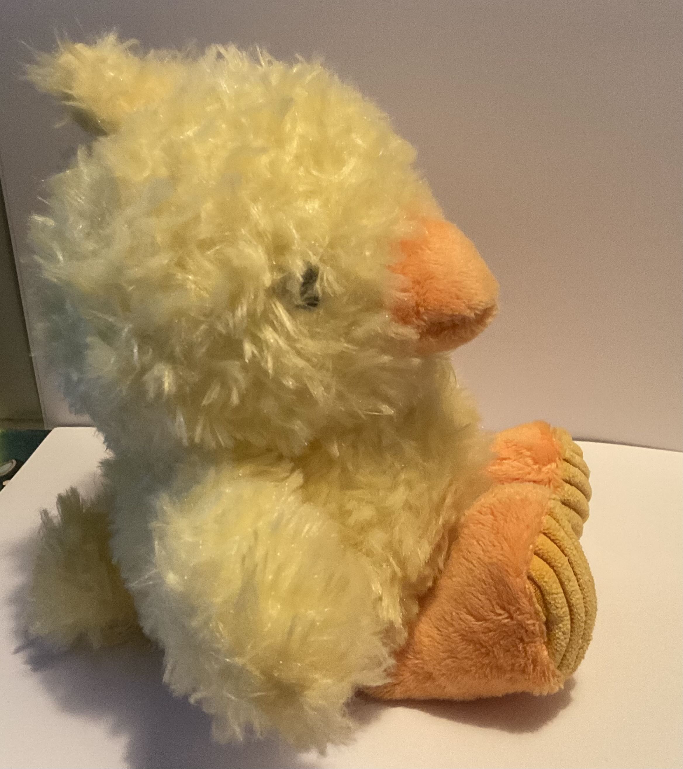 Right facing chicken plushie.