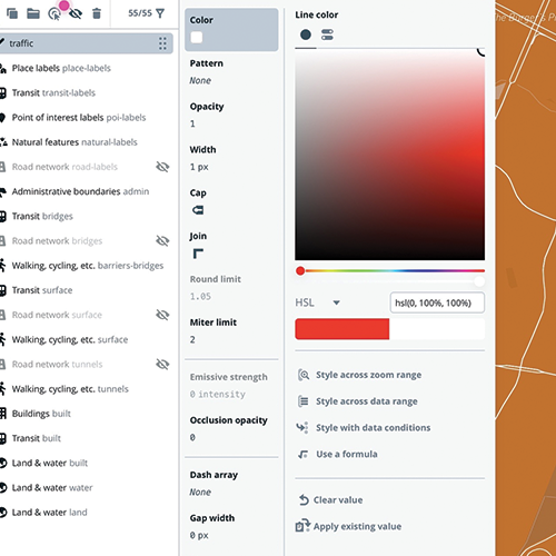 Now that there was a lot more layers, I had more data to mess with and wanted to try messing with the traffic.