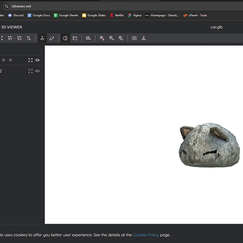 Once I was done, I checked all the models in the 3d viewer online and saw they were all good.