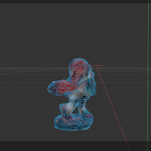 The inkling figures mesh was pretty good and I had to do a few fixes using the sculpting mode in C4D because of how pointy and distorted the figure was.