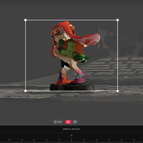 Cropping the inkling in the scaniverse app.